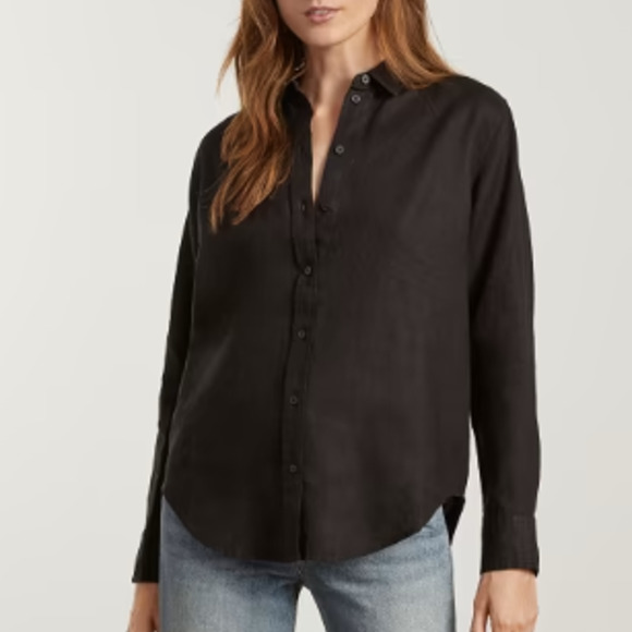 Everlane Tops - NEW Everlane The Linen Relaxed Shirt in Black
